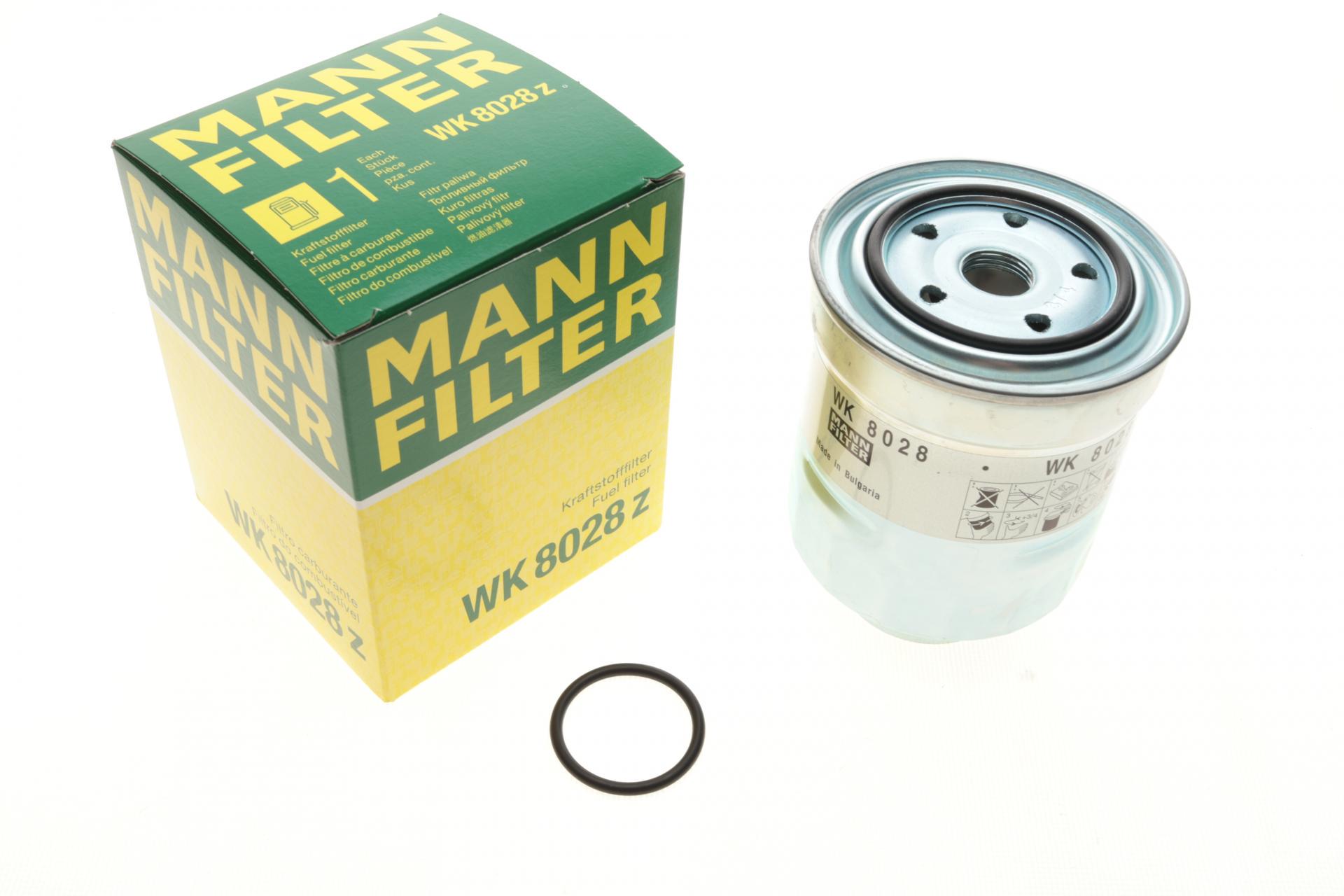 Фильтр топливный Mann-Filter для Toyota Corolla/Auris 1,4/2,0 D 07- з прокладкою (WK 8028 Z)