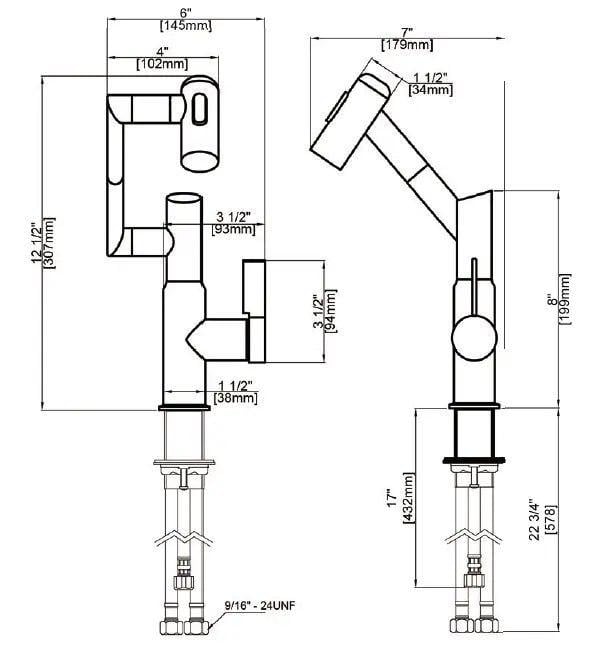 Змішувач для кухні Epelli Sensore Robotic Grafito Графітовий (2424235959) - фото 11