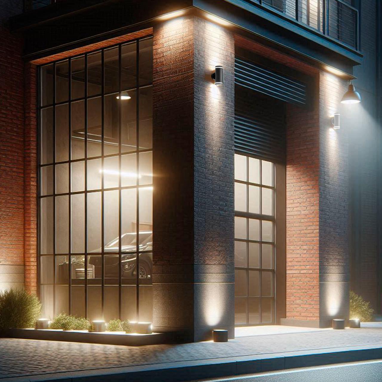 LED-светильник уличный Eurolamp настенный для лампы 2хGX53 Черный (26910990) - фото 4