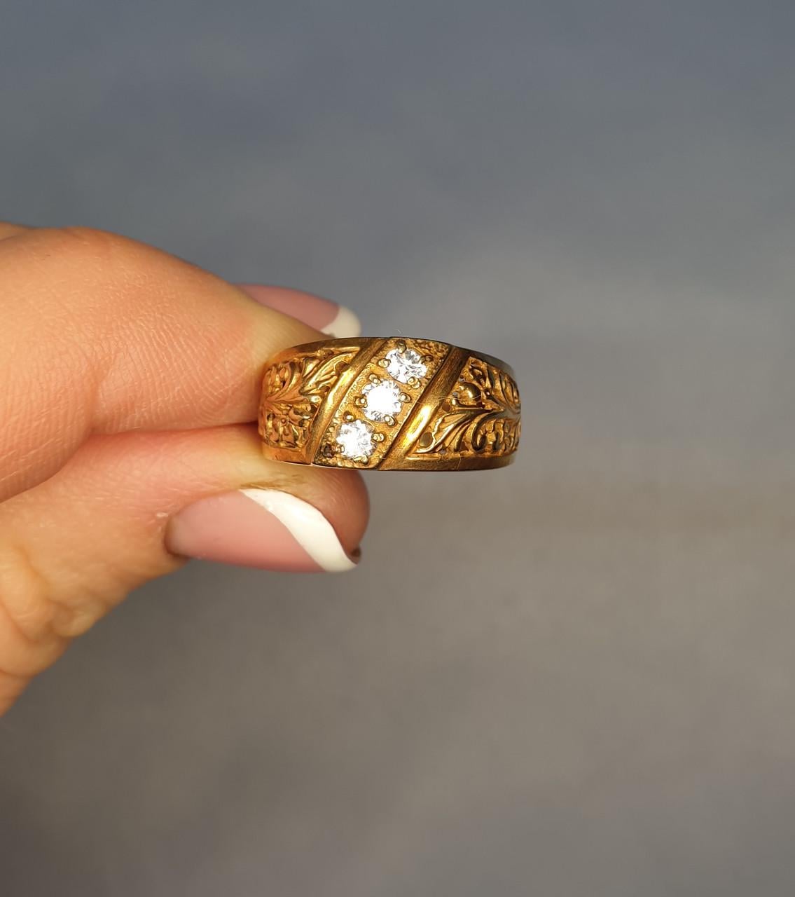 Кольцо позолоченное с кубическим цирконием р. 20,5 3,4 г (1519664643)