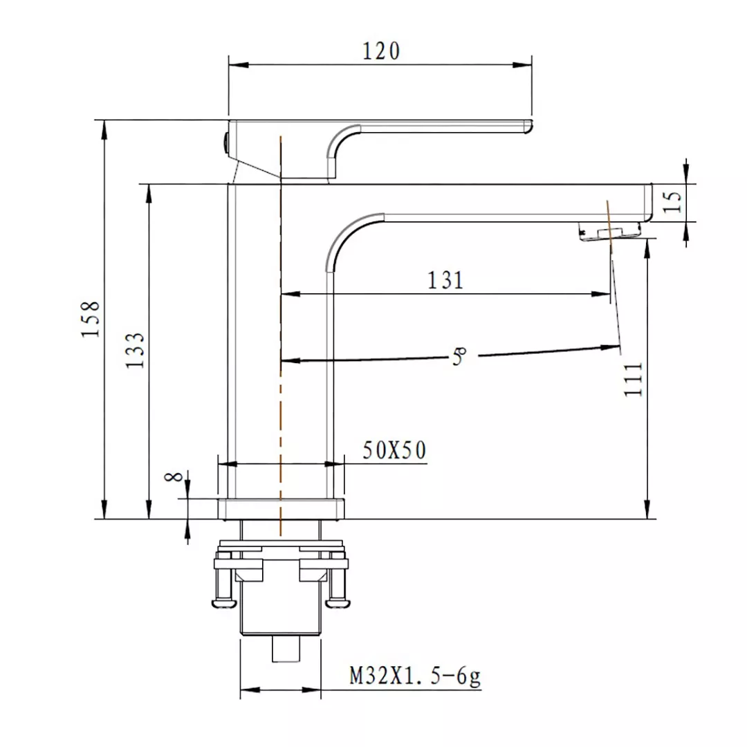 Смеситель для умывальника Gappo G1017-9 Графит (1045067) - фото 12