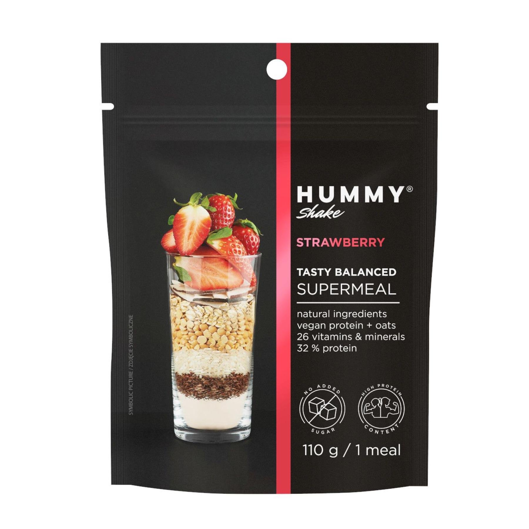 Протеїн Hummy Shake Tasty Balanced Supermeal 110 г Strawberry (2023-10-3290)