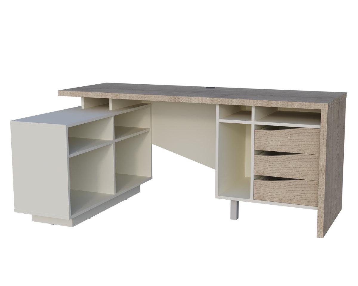 Стол письменный Intarsio CONNECT 2 L SK 180х78 см Дуб кремона котта/ Стоун бейж (29850400) Стол письменный Intarsio CONNECT 2 L SK 180х78 см Дуб кремона котта/ Стоун бейж (29850400)