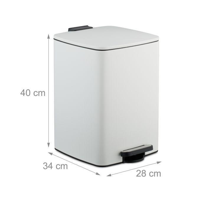 Мусорное ведро с педалью Relaxdays Soft-Close стальное для бумаги и пластика с 20 мешками 20 л 40x28x34 см - фото 4 Мусорное ведро с педалью Relaxdays Soft-Close стальное для бумаги и пластика с 20 мешками 20 л 40x28x34 см - фото 4