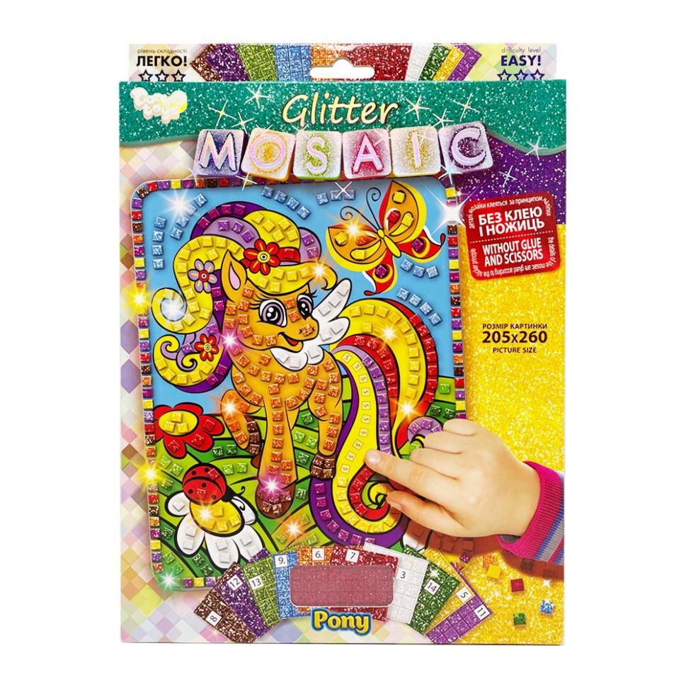 Набір креативної творчості Danko Toys Блискуча мозаїка Pony БМ-02-05 20,6х26 см (RLT46969)