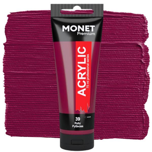 Акриловая краска Monet 39 75 мл Рубиновый (7556639) - фото 1