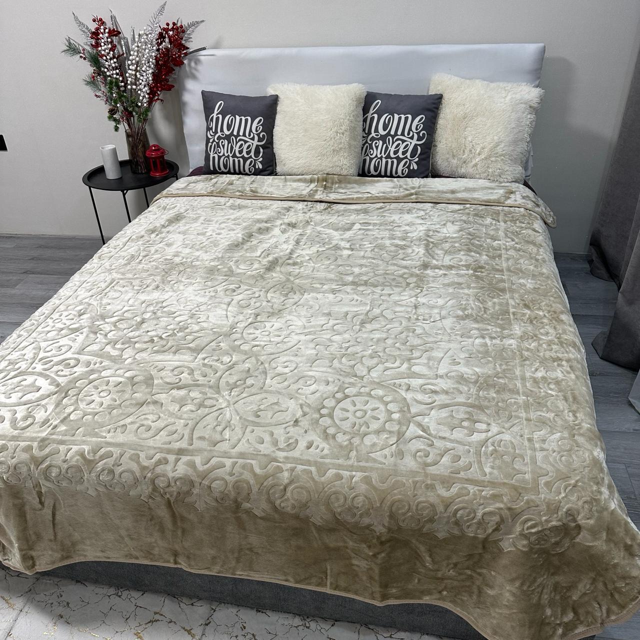 Покрывало на кровать акриловое 200x230 см Бежевый (P-акрил-14) - фото 10 Покрывало на кровать акриловое 200x230 см Бежевый (P-акрил-14) - фото 10