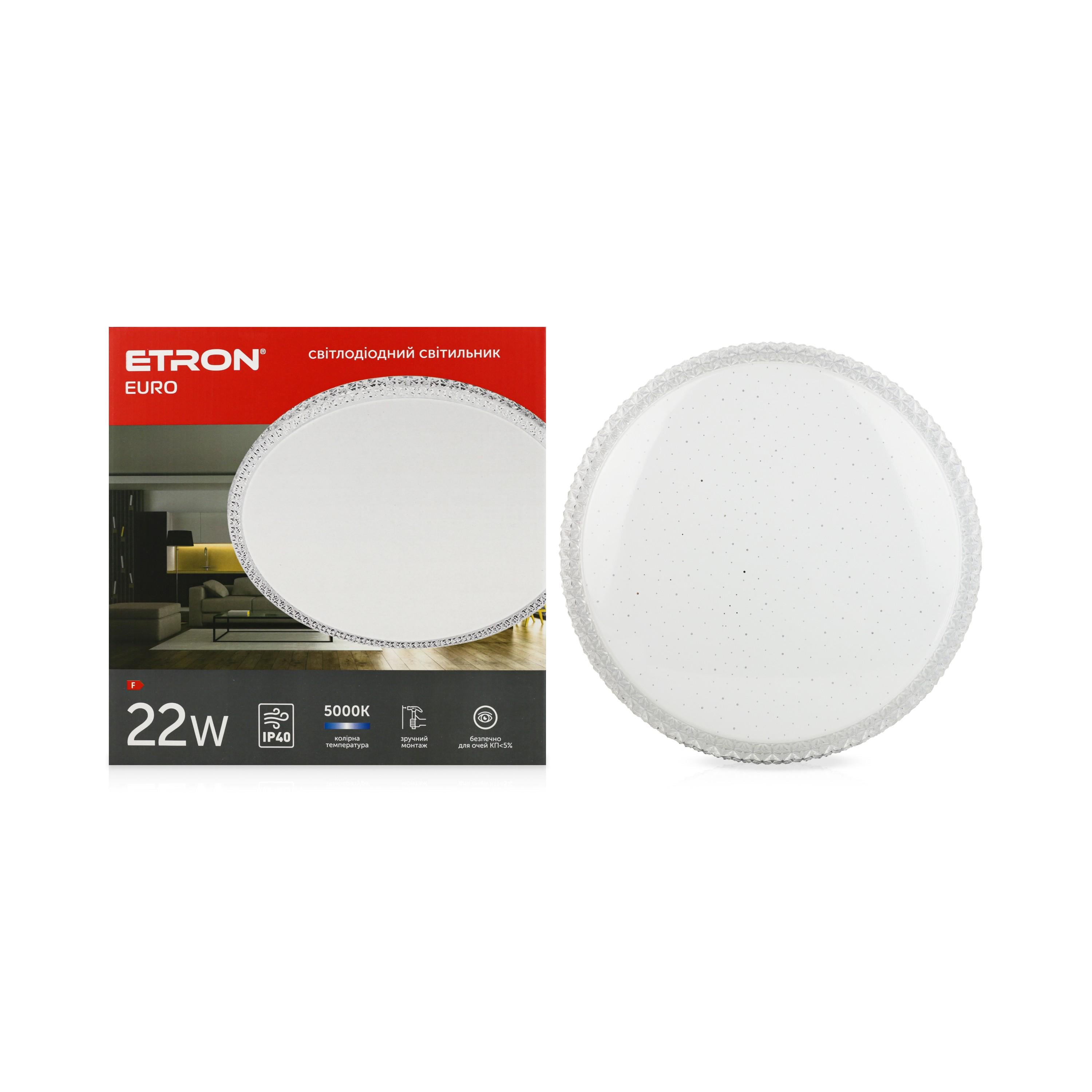 Потолочный светильник светодиодный ETRON 1-EMP-743 22W 5000K IP20 Crystal (92997)