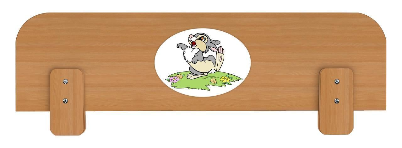 Бортик защитный для кровати МАКСИ-МЕбель Зайчик под толщину боковой царги 26 мм Бук (12119)