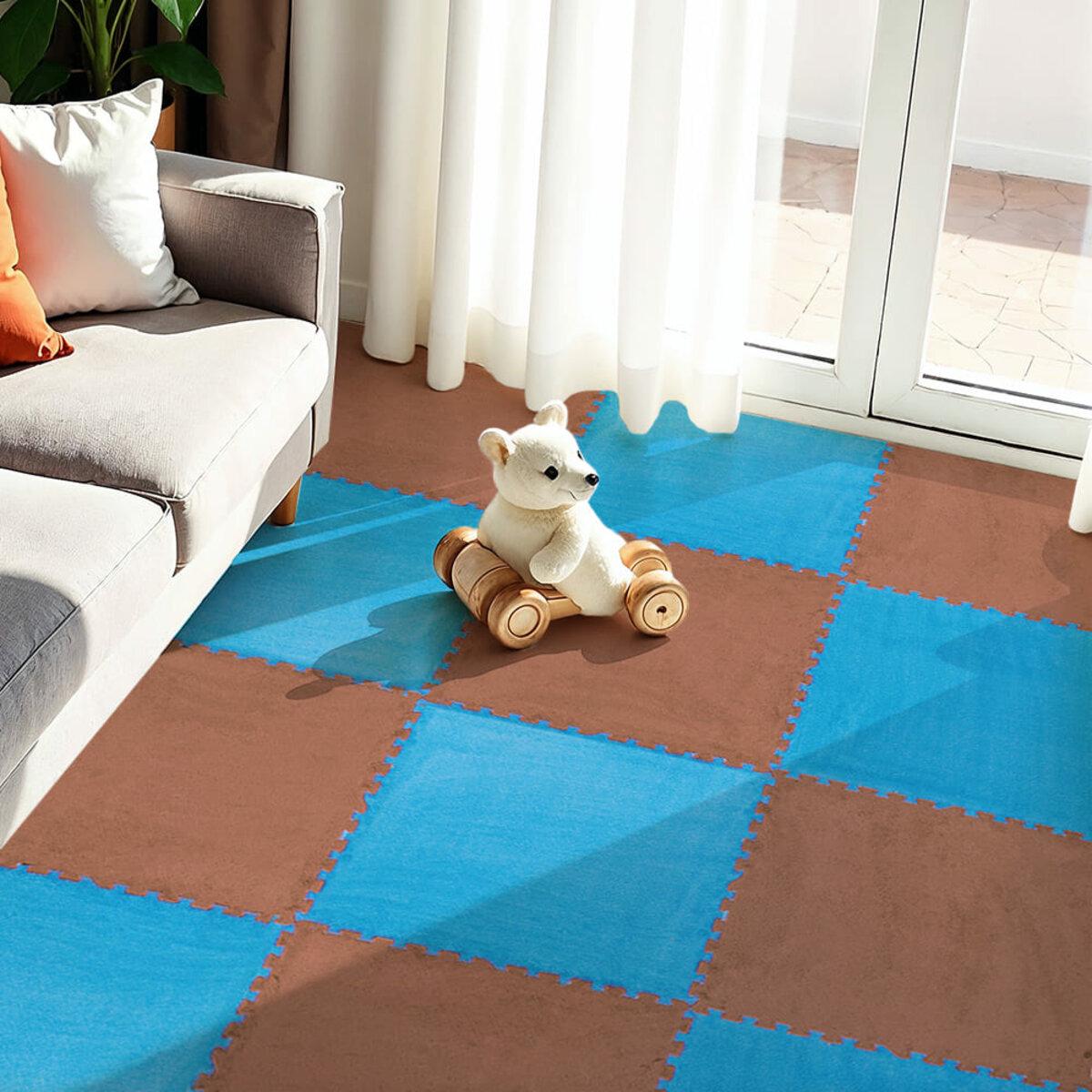 Пол-пазл для пола плюшевый 60х60х1 см Коричневый (SW-00002083) - фото 7 Пол-пазл для пола плюшевый 60х60х1 см Коричневый (SW-00002083) - фото 7