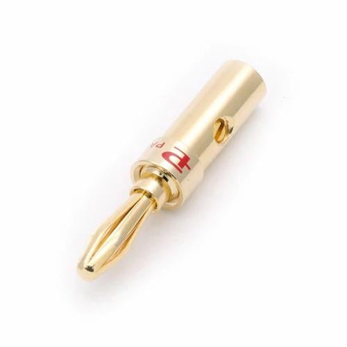 Зажимной разъем акустический SUNROZ Banana Plug Slim 4,2 мм Gold/Red letters (A48520)