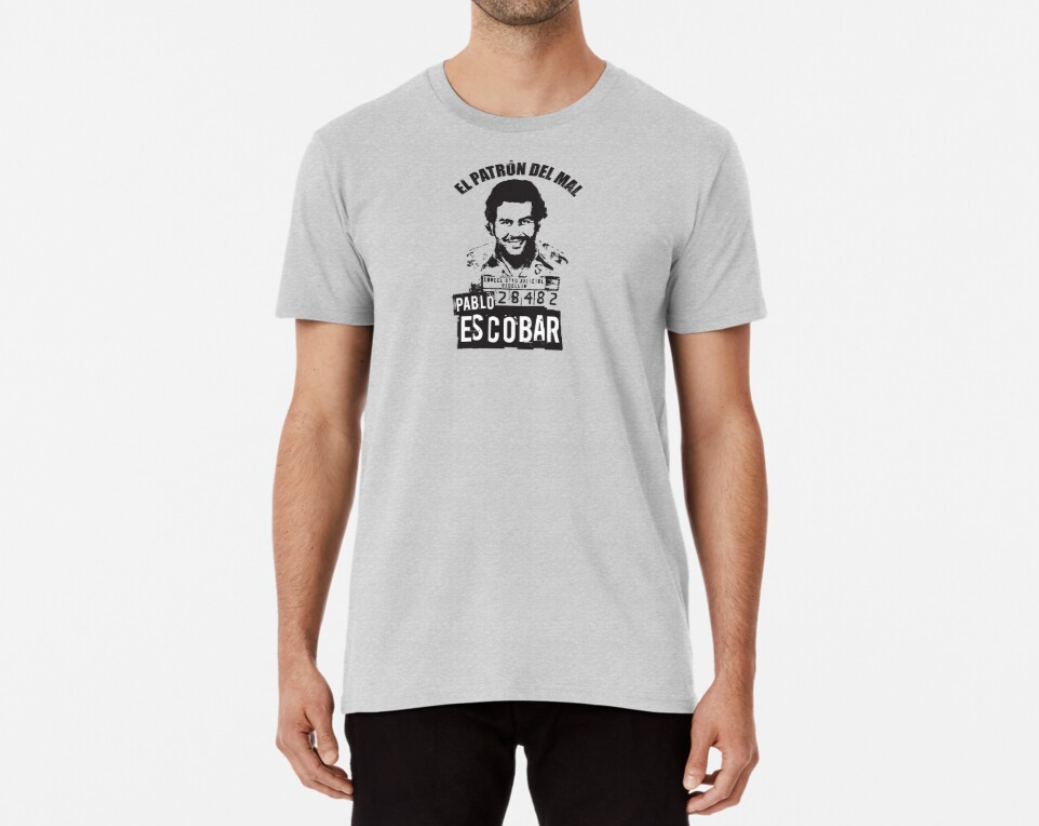 Футболка мужская Stedman с принтом Pablo Escobar XXL Серый меланж (ПН42-11)