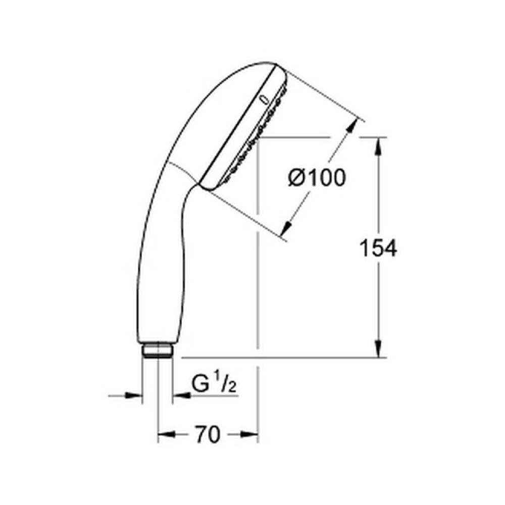 Душова лійка Grohe Tempesta 100 27852001 однорежимна 100 мм Хром (111286) - фото 2