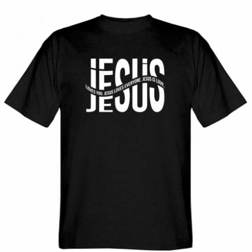 Футболка мужская Gildan Иисус любит тебя L Черный (19284132-2-199526-L)