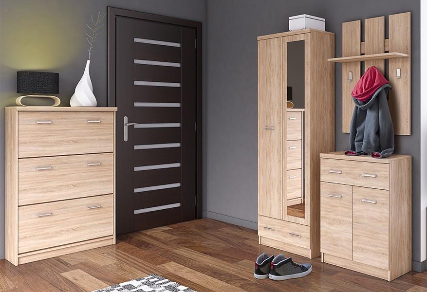 Комплект в прихожую VMV Holding Топ-микс со шкафом/комодом/тумбой для обуви и вешалкой 2,0 м Дуб сонома (43151)
