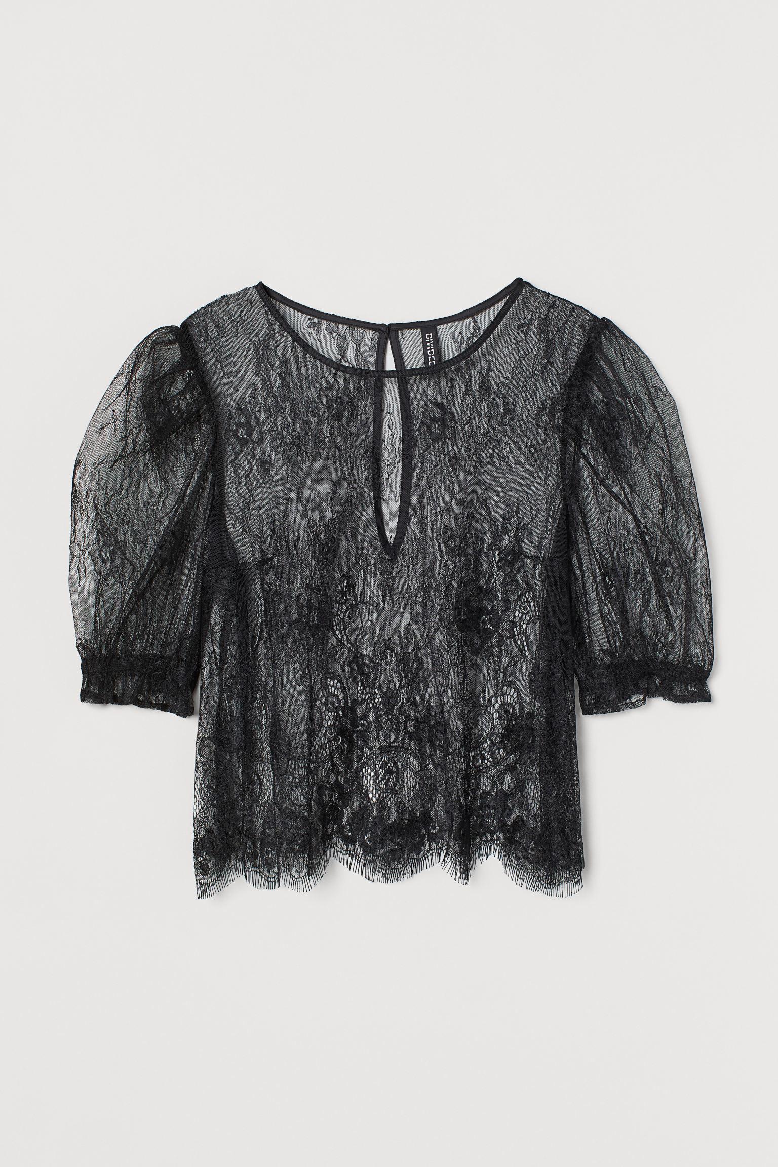 Блуза кружевная р. 36 Черный (9281892dm)