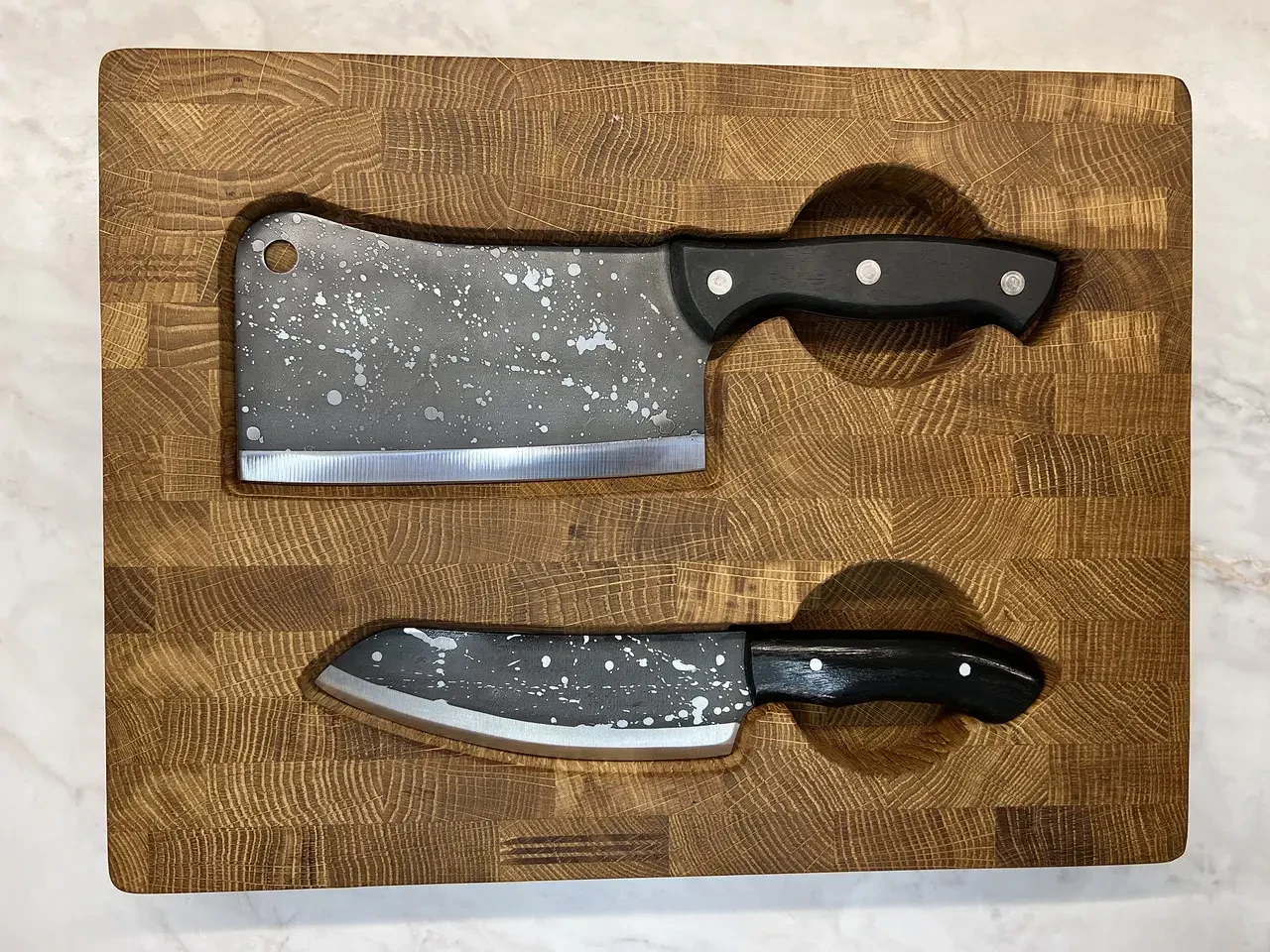 Набір кухонний Gorillas BBQ DS42 дошка обробна торцева з сапкою та ножем Чумацький шлях 3 пр. (27722369) - фото 4 Набір кухонний Gorillas BBQ DS42 дошка обробна торцева з сапкою та ножем Чумацький шлях 3 пр. (27722369) - фото 4