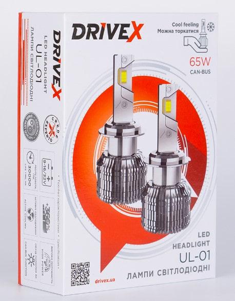 Автолампи DriveX UL-01 HB4 9006 LED 5,5 K 65 W CAN 2 шт. - фото 2