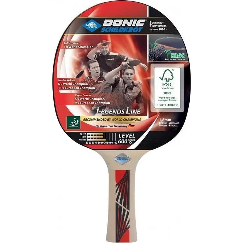 Ракетка для настольного тенниса Donic LEGENDS 600 FSC Светло-коричневый (724416)