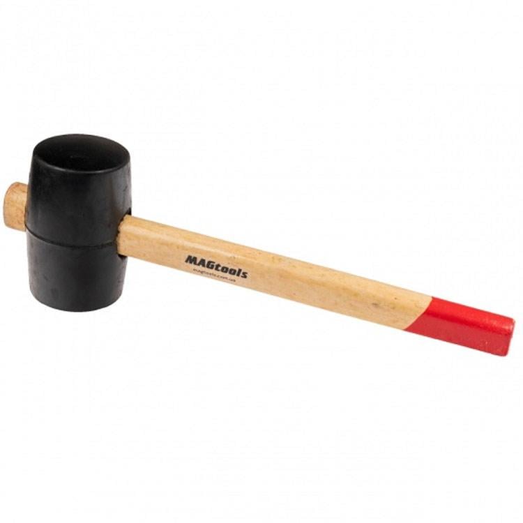 Киянка гумова дерев'яна ручка 950 г 75 мм Чорний (2474679846)