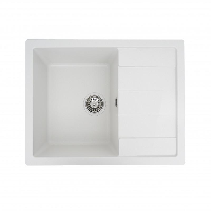 Мойка для кухни гранитная Platinum 6550 Intenso Белоснежный матовый Мойка для кухни гранитная Platinum 6550 Intenso Белоснежный матовый