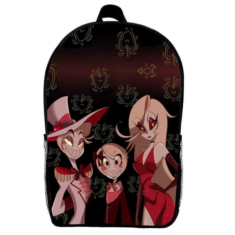 Школьный рюкзак Hazbin Hotel 010 39х27х14 см 14 л Черный (2356728227)