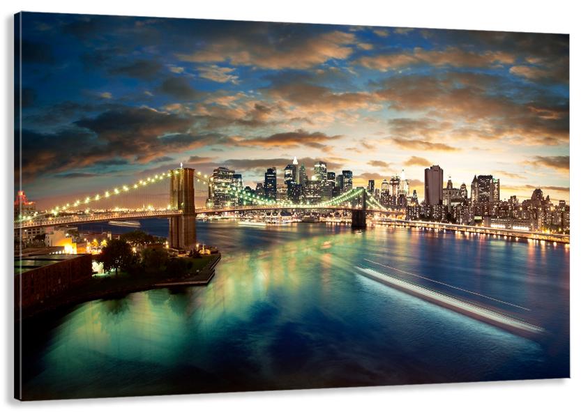 Картина на полотні у вітальню/спальню Нью-Йорк 80х120 см (MLP_92)