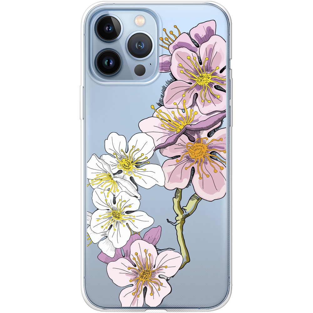 Чохол BoxFace iPhone 13 Pro Cherry Blossom Прозорий силікон (43365-cc4-43365)