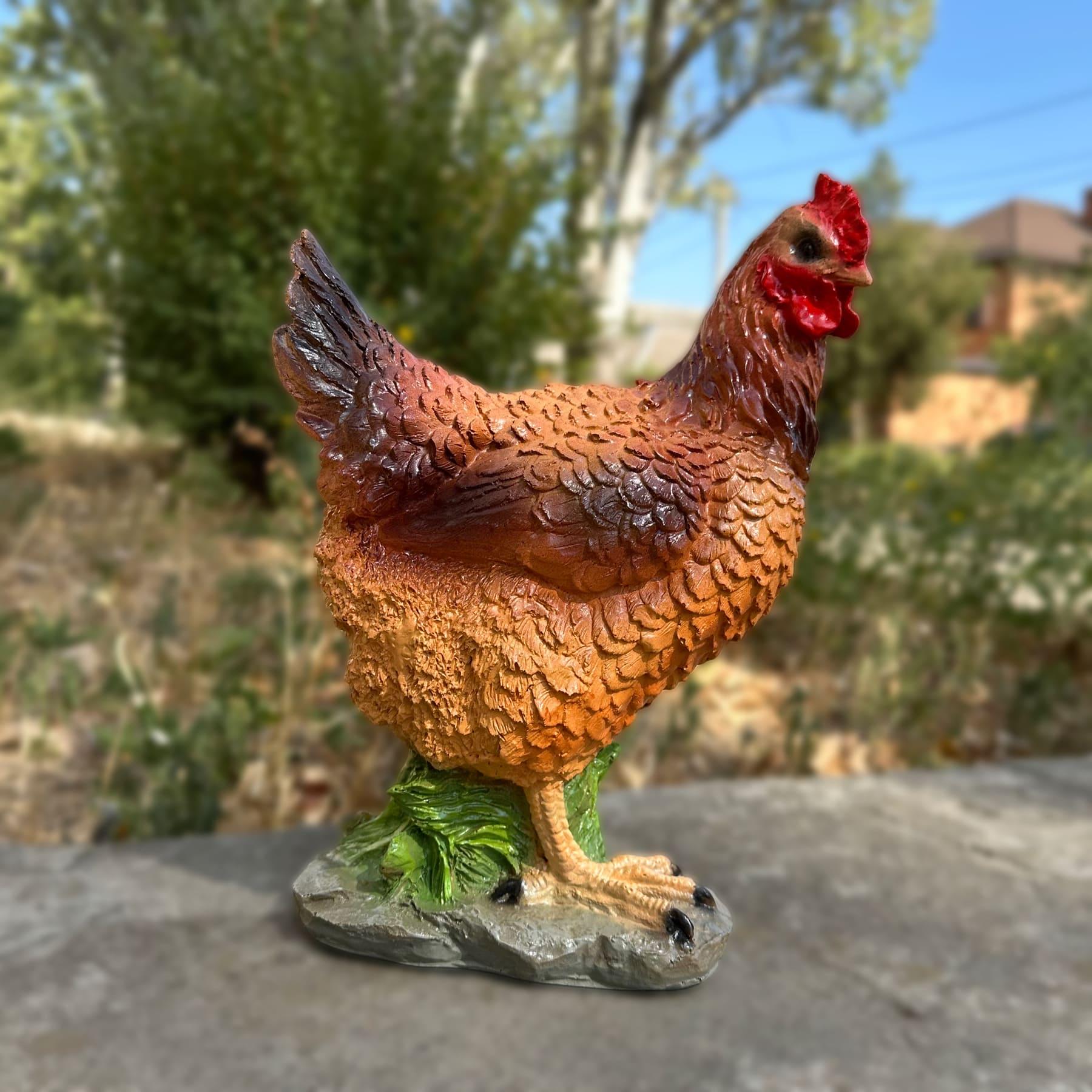 Садова фігура Курка з полістоун 29×12×19 см (4440)