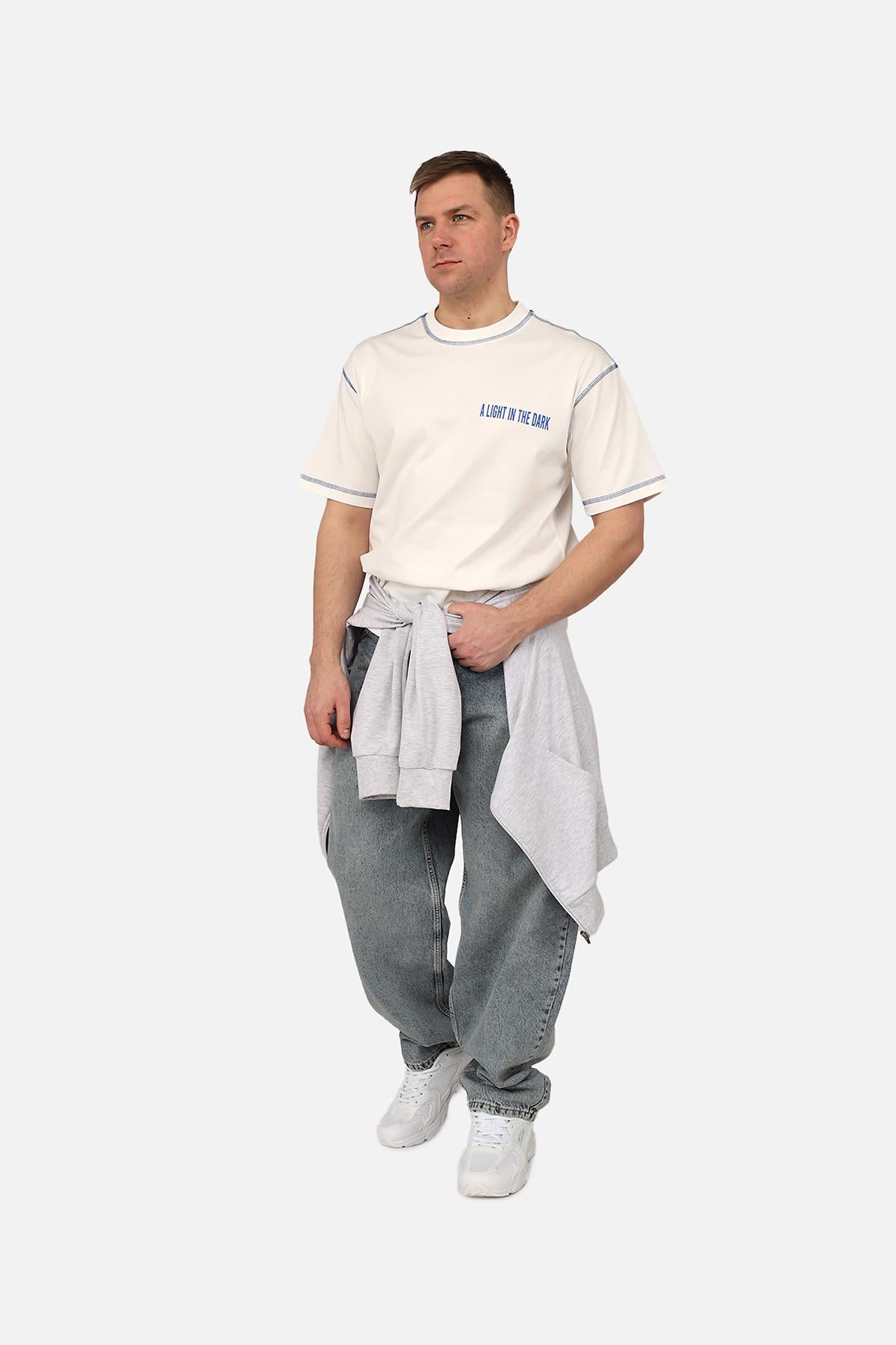 Футболка мужская ЦБ-00271784 с коротким рукавом р. 50 Белый (SKT001049533)