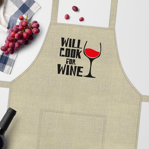 Фартук Presentville "Will cook for wine" (FRT_19N012)