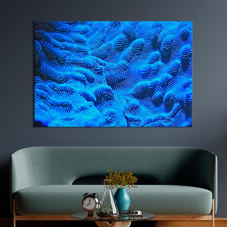 Картина Абстракция Синий коралловый риф 80x54 см (A902-1)
