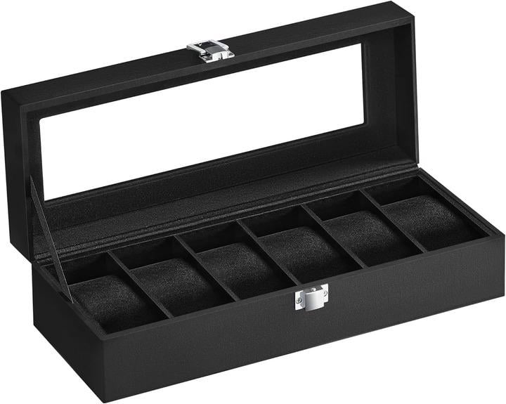 Ящик для хранения часов 35х8х12 см Черный (W91) Ящик для хранения часов 35х8х12 см Черный (W91)