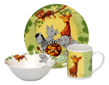 Набір дитячого посуду Limited Edition JUNGLE 3 шт. (UG-YF6030)