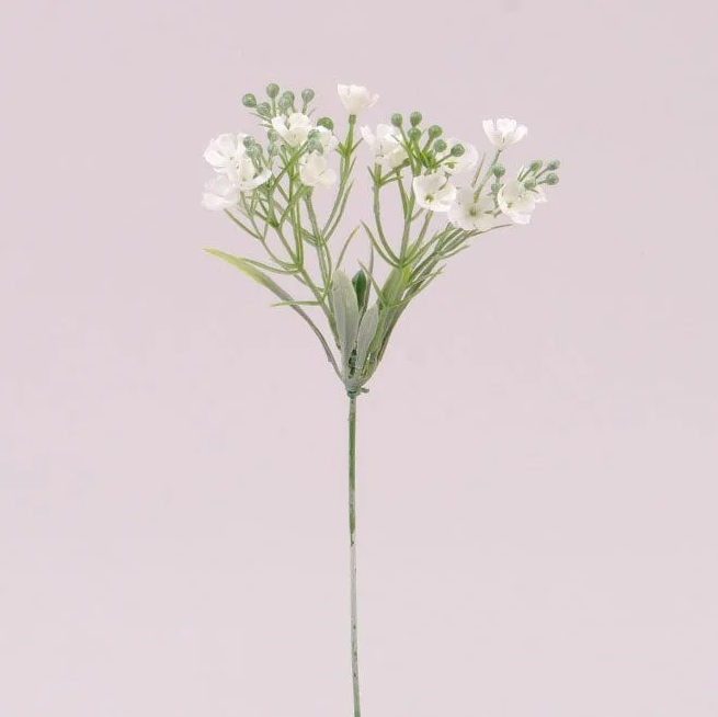 Веточка декоративная Flora с белым цветом 6 шт. (72860)