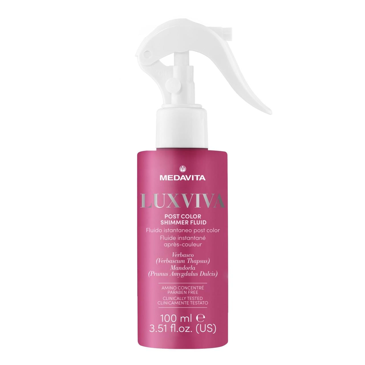 Флюид-шиммер для блеска крашеных волос Medavita Luxviva Post color shimmer fluid (02502)