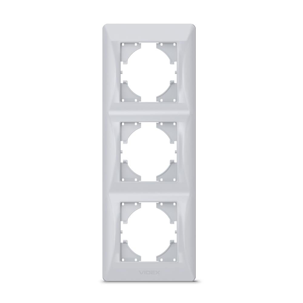 Рамка для розетки Videx Binera шовк на 3 місця вертикальна Срібний (13272) Рамка для розетки Videx Binera шовк на 3 місця вертикальна Срібний (13272)