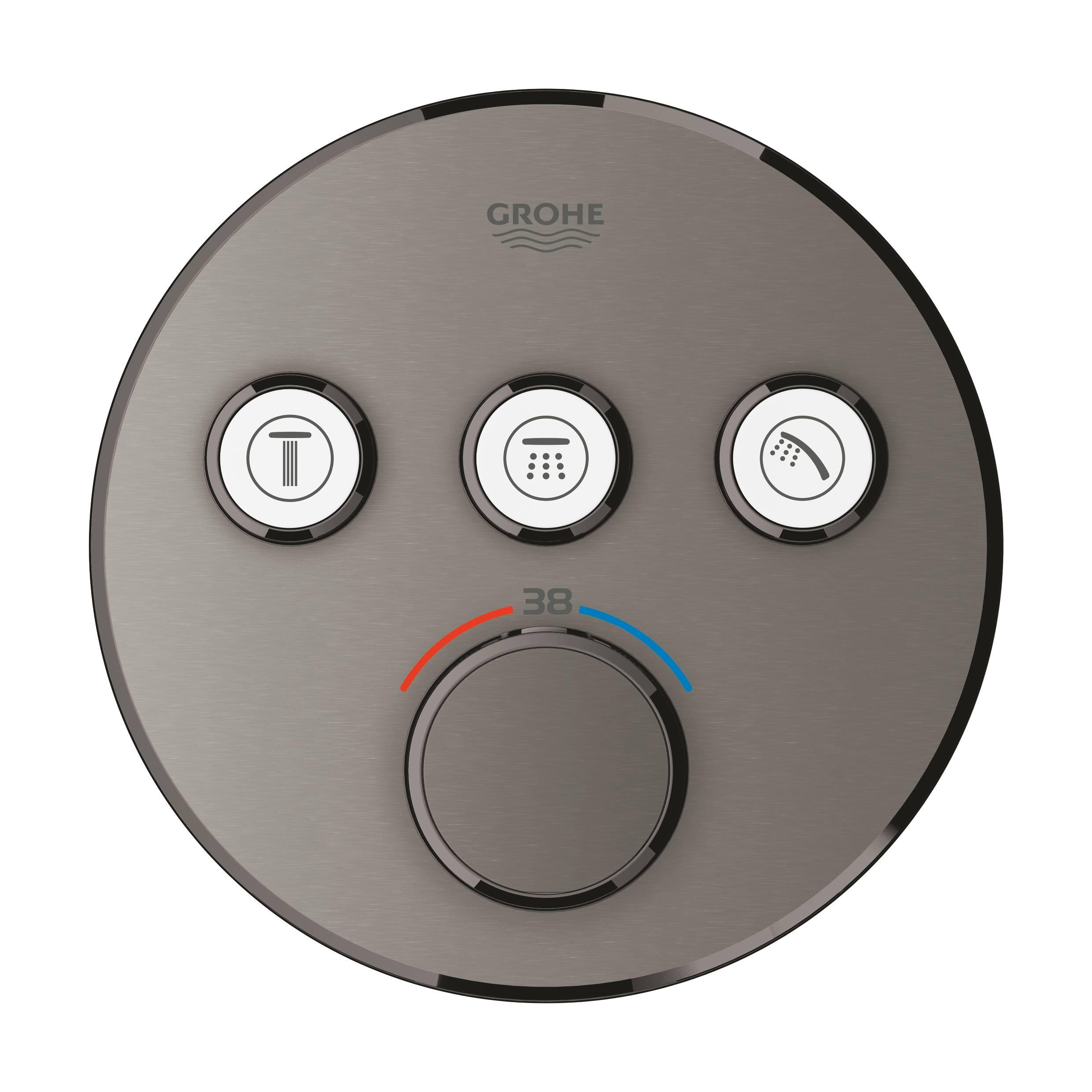 Наружная часть смесителя Grohe Grohtherm SmartControl 29121AL0 с термостатом Графитовый (124128) - фото 3