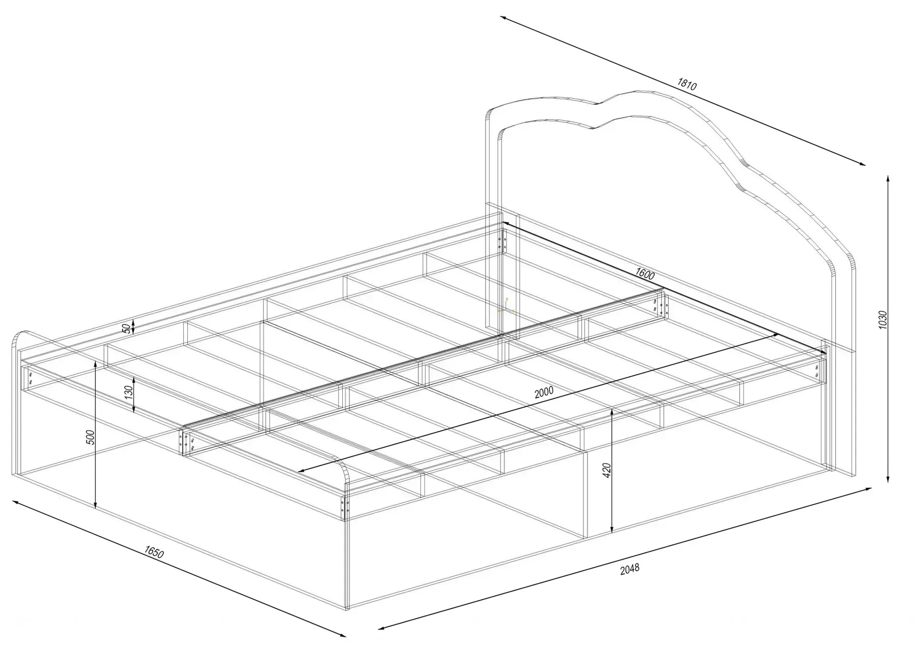 Ліжко двоспальне Kontinent 180х200 см Венге Магія (52945757) - фото 2 Ліжко двоспальне Kontinent 180х200 см Венге Магія (52945757) - фото 2
