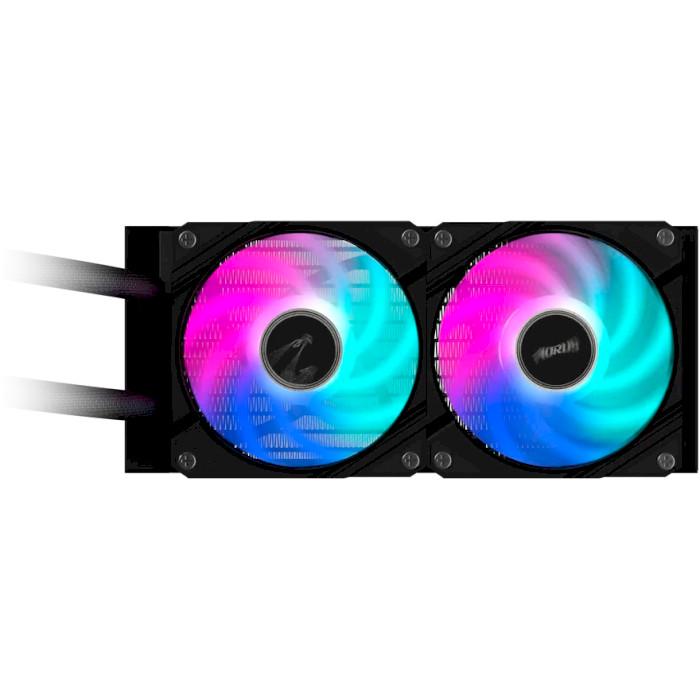Система рідкого охолодження для процесора Gigabyte AORUS WATERFORCE II 240 з підсвічуванням Чорний (22931771) - фото 3 Система рідкого охолодження для процесора Gigabyte AORUS WATERFORCE II 240 з підсвічуванням Чорний (22931771) - фото 3