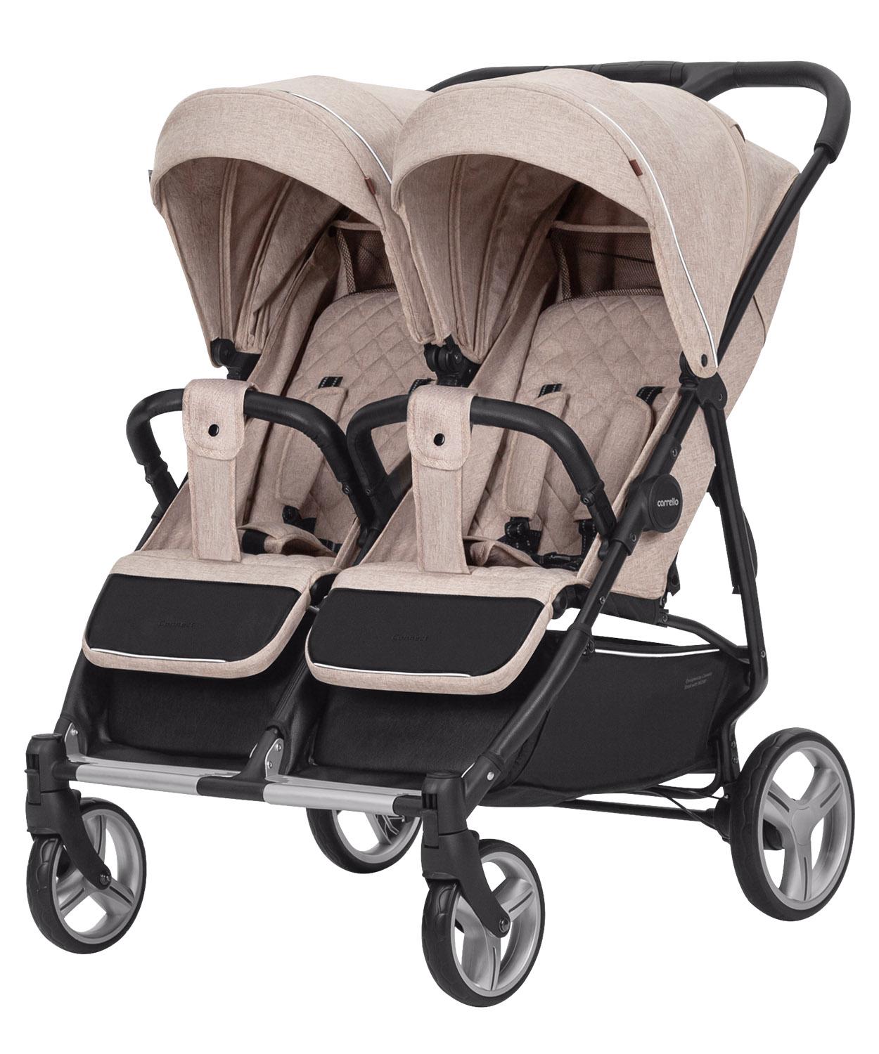 Коляска детская Carrello Connect для двойни с люлькой Cotton Beige (CRL-5502/1)