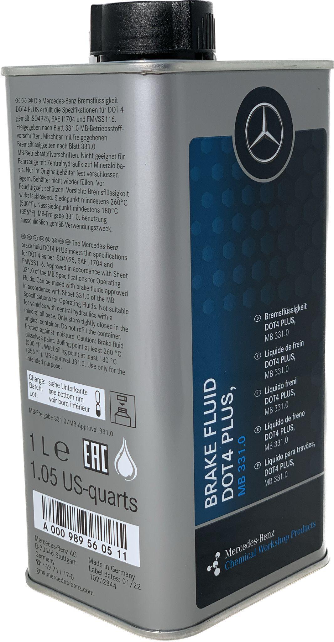 Тормозна рідина Mercedes Benz 331.0 DOT4 Plus 1 л