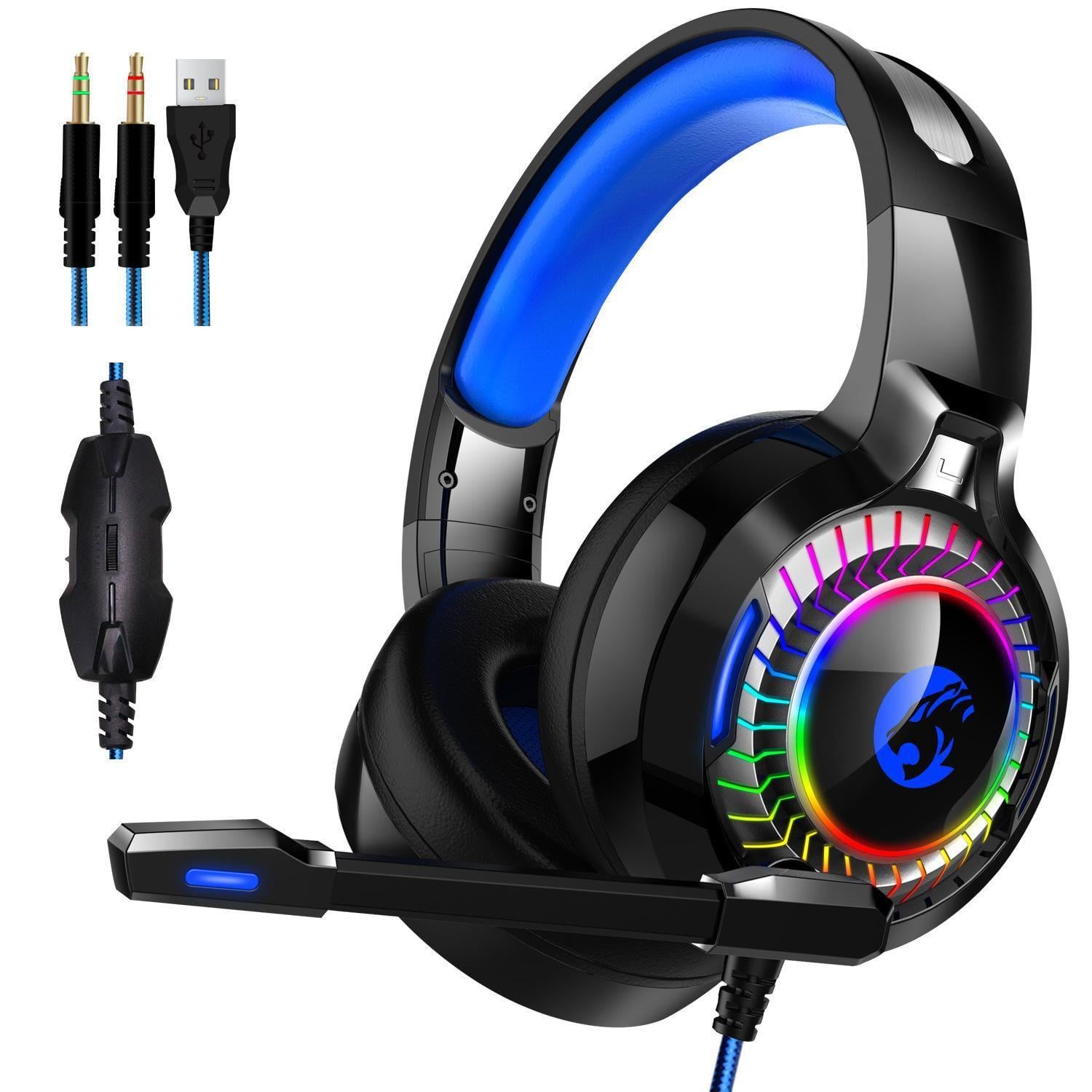 Наушники игровые проводные Soul 60-3,5 мм mini jack с шумоподавлением и подсветкой (bb5a9312)