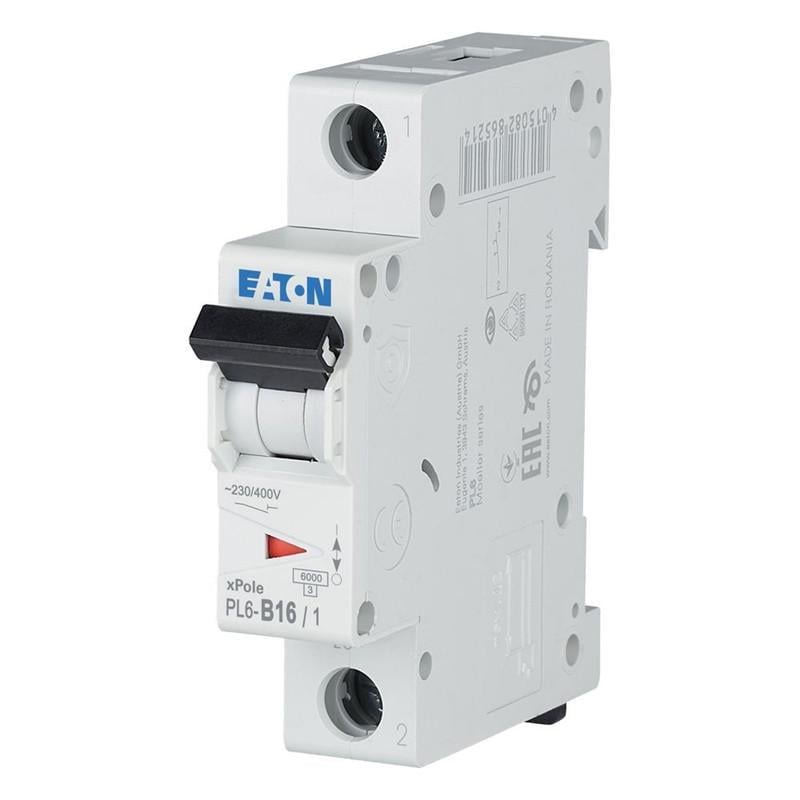 Автоматический выключатель Eaton PL6 1P 16A 6kA B (286521)