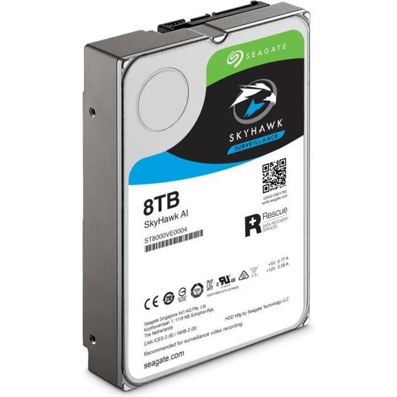 Жесткий диск Seagate SkyHawk AI Surveillance HDD 3,5" SATA 8TB 7200rpm/256MB (ST8000VE001)