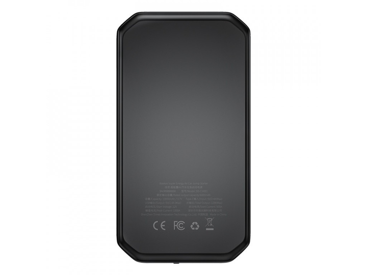 Зарядний пристрій BASEUS Jump Starter CGNL020101 бустер стартер/вбудований ліхтарик 10000 mAh 1000A Black (22935926) - фото 8 Зарядний пристрій BASEUS Jump Starter CGNL020101 бустер стартер/вбудований ліхтарик 10000 mAh 1000A Black (22935926) - фото 8