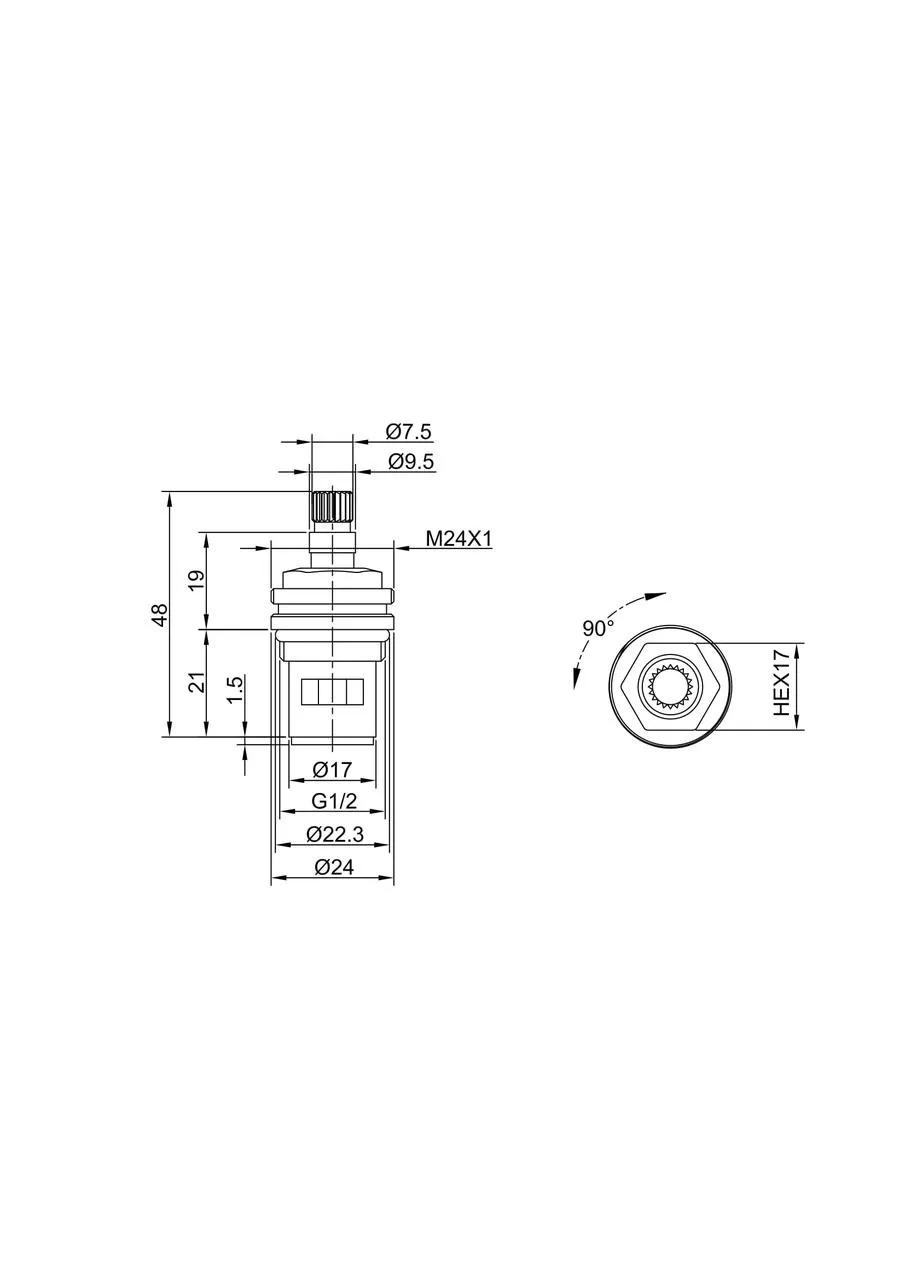Кран-букса Frap F52-13 20 шліців 90° (SQ-1037551) - фото 2 Кран-букса Frap F52-13 20 шліців 90° (SQ-1037551) - фото 2