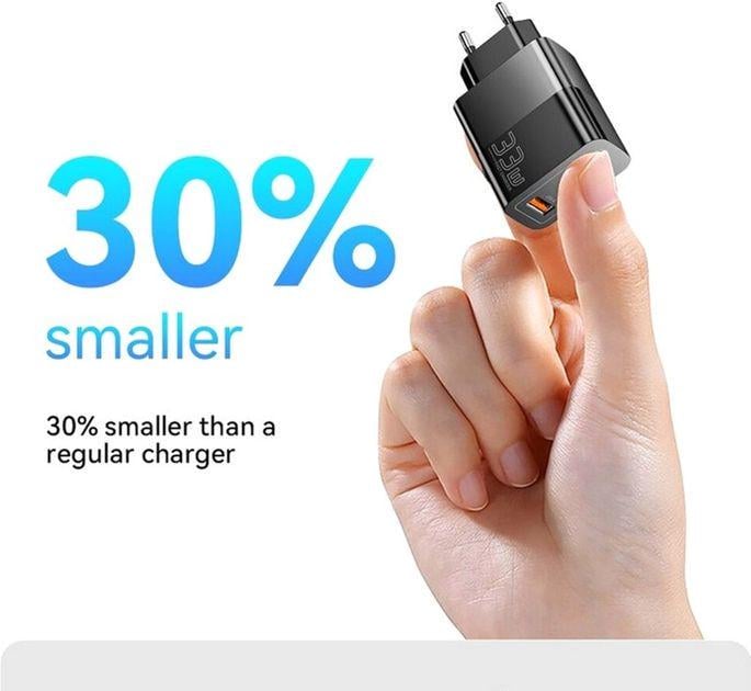 Зарядное устройство Essager Pinchen 33W Travel Phone Charger USB A+ TYPE C EU Black (ESS203) - фото 4 Зарядное устройство Essager Pinchen 33W Travel Phone Charger USB A+ TYPE C EU Black (ESS203) - фото 4