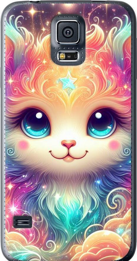 Чехол на Samsung Galaxy S5 Duos SM G900FD Сказочный котенок (5813t-62-42517)