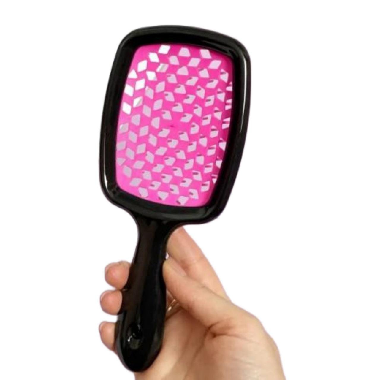 Гребінець для волосся Super Hair Brush Чорна фуксія (5239) - фото 3